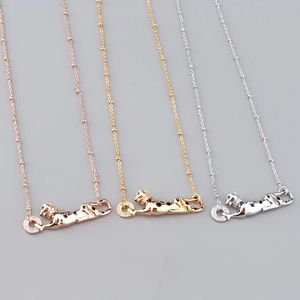 2023 Classic Luxury Designer Necklace for Women Fashion Leopard Diamond T Necklace High Quality 18k Gold Pendant Necklace Gift
