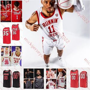 Utah Utes Basketball Jersey Ben Carlson Branden Carlson Wilguens Jr. Exace Brandon Haddock Bostyn Holt Keba Keita Gabe Madsen Mens Customed Utah Jerseys