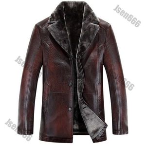 Leder Biker Bomber Designer Jacke Männer Neue Ankunft Winter Marke Plus Samt Dicke Warme Motorrad Business Casual Herren Leder Jacken für Mantel GJVA