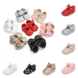 First Walkers Baby PU Leather Boy Girl Moccasins Moccs Shoes Bow Fringe Soft Soled Non-slip Footwear Crib