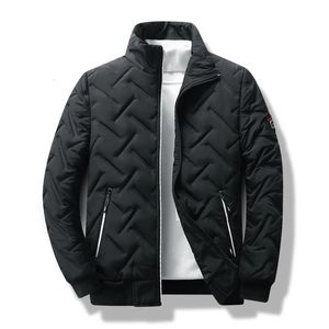 Mens Down Parkas Standing collar cotton jacket plush mens warm diamond checkered jacke 231114