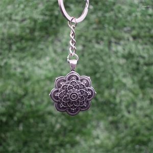 Kliny 1PCS Vintage Lotus Manda Mandala Bierek dla kobiet mężczyzn Amulet Biżuteria religijna