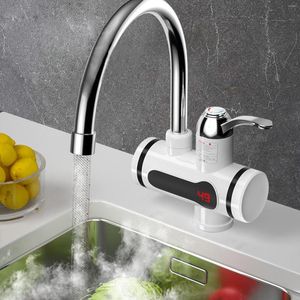 Rubinetti della cucina Rubinetto istantaneo senza serbatoio girevole con display della temperatura dello scaldabagno elettrico in acciaio inossidabile 3000W