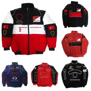 F1 Jacka Formel 1 Racing Jacket Autumn Winter Men's Women's Cotton Clothing Car Full Embroidery Jackets College Style