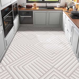 Mattor PVC Balcony Entry Floor Mat Kitchen Watertproof Oil-Proof icke-halkmatta Stora mattor Mattor Dirt-resistenta Lätt att rengöra mattor W0413