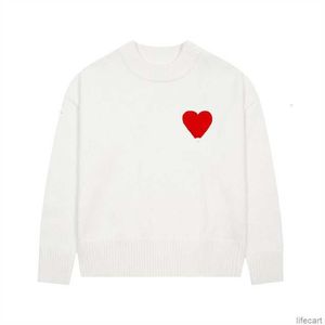Sweter designerski Cardigan AM I Paris Hoodies Amiparis Coeur Love Heart Jacquard Man Woman France Fashion Brand Long Rleeve Clothing Pullover Amis W1ap