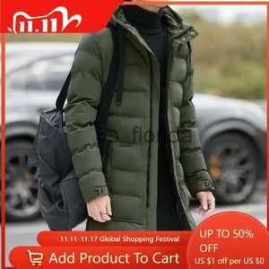 Piumini da uomo Nuovo Capispalla maschile Cappotti invernali Giacche slim fit Giacche invernali Uomo con cappuccio Casual Piumini lunghi Più spessi Parka caldi Taglia 4XL J231111