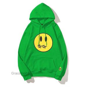 Mulheres Hoodies Moletons Mulheres Designer Hoodie Moda Rosto Sorridente Padrão Puro Algodão Multicolor Roxo Verde Hoodies Solto Versátil Casual Casal Top U14x