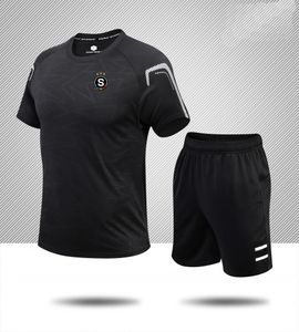 AC Sparta Praha Men's TrackSuits衣料夏の短袖スポーツ服ジョギングピュアコットン通気性シャツ