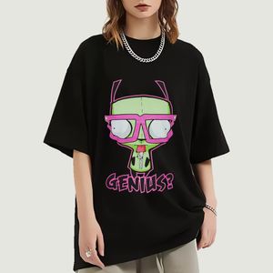 Мужская футболка Invader Zim Girl Genius с аниме, мужская и женская футболка большого размера с коротким рукавом, летняя модная хлопковая футболка, забавные топы Kawaii, 230414 Ngr7