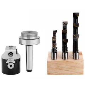 Frshpping 1 Set Taper Collet Chuck Holder Lathe Milling Cutter MT2 Boring Head Tool Holder High-Carbon Steel Cutting Machine Adapter TPVOI