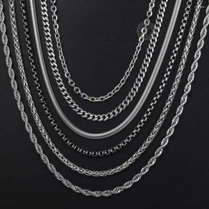 Kedjor 3mm herrar rostfritt stål halsband silver färg curb kubansk rolo vete runda länk länk kedja pärlad 18-24 tum lkn145