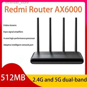 Routers Redmi Router Ax6000 5952MBS WiFi6 512MB Fyrkärniga CPU-nät Repeater Externt signalnätverksförstärkare Användning med Mijia App Q231114