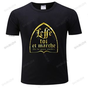 メンズTシャツレッフェご自身で、まだフランス語テキストユーモアビールアルコール飲酒愛好家euサイズTシャツ230414を飲むことができる場合は歩きます