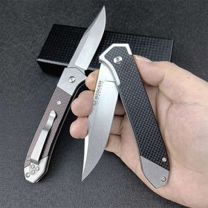 Coltello pieghevole BK Magnum Rubico AU.TO Lama D2 in fibra di carbonio / manici G10 Coltelli da combattimento tattici Ourdoor Strumento da campeggio universale 988 312