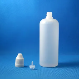 120 مل 100 قطعة/زجاجات قطار بلاستيكية لوت مع أغطية أمان للطفل حلمات طويلة للسائل