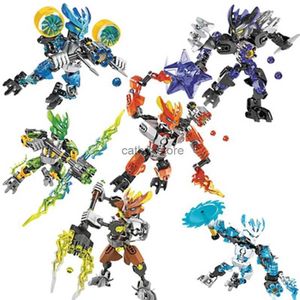 Pojazdo zabawki 2023 Bionicle Protector Building Blude Anime Figure Soldier Robot Bricks Toys dla chłopców