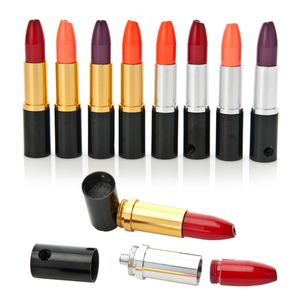 Lady Lipstick Design Metallpfeifen Dry Herb Tobacco Abnehmbare tragbare Hand Smoke Puff Zigarre