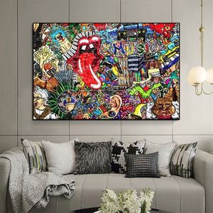 Graffiti Art Poster Street Canvas Painting Banksy Pop Canvas Painting Cuadros Stampa artistica Immagine da parete per soggiorno Home Decor