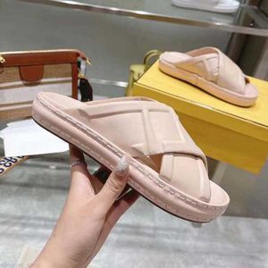 Fashion Slippers Women Men Sandal Luxury Designer Lady Gentlemen Colorful Canvas Letter Anatomic Leather slide style Model 35-42 shoe008 03 good