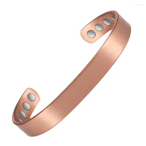 Pulseira Wollet trançada pulseira de cobre para mulheres ou homens - 6,5 polegadas ímãs ajustáveis jóias presente