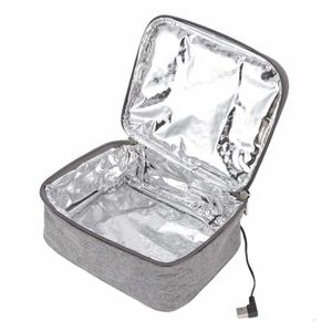 Bento Boxes Portable Oven Bag USB uppvärmning Lätt rengöring Oxford Tyg Material Elektrisk uppvärmd lunchlåda för matvärmare OfficerTrave 230414