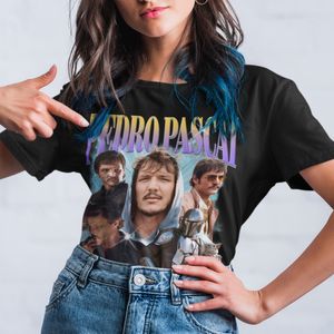 Мужские футболки винтажная бутлега Pedro Pascal футболка Women Outfits Merch 100% хлопковая одежда Unisex Streetwear Pedro Pascal футболка футболка 230414