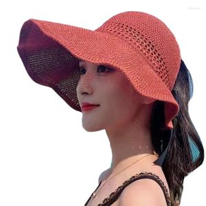 Geniş Memlu Şapkalar Çok Renkleri Yaz Büyük-Kart plaj şapkası kadınlar boş üst şık balıkçı, günlük sokak gezintisi için tüm maç