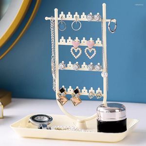 Jewelry Pouches Earring Rack Display Holder Bracelets Necklace Organizer Stand Holders Key Fob