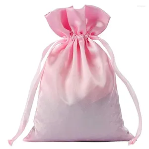 Jewelry Pouches SheepSew 30 Pack 5 X 7 Inches Pink Satin Gift Bags Drawstring Pouch Wedding Baby Shower Silk