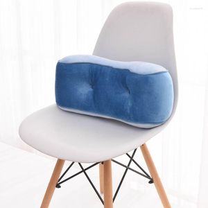 Pillow Multifunction Lumbar Support Velvet Fabric Memory Foam Orthopedics Maternity Waist Office Car Seat Chairs 1 Pack