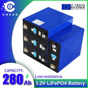 Snabb leverans 3.2V LifePO4 280AH Batteri 6000+ djupa cykler Uppladdningsbart litiumjärnfosfatbatteri för solenergi RV DIY