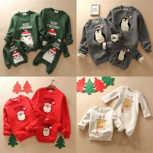 Family Matching Outfits Christmas Sweater Family Clothing Deer Print Mommy and Me Clothes Mother Daughter Father Baby Rompers Family Matching Outfits 231113