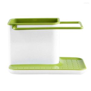 Kök lagring plastställen arrangör caddy diskbänk redskap innehavare dränering integrerat bra verktyg