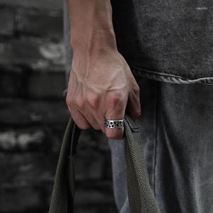 Cluster Rings Original Hand-forged "Hundred Ghosts Night Walk" Skeleton Ring Men's Tide Domineering Retro Single Custom Tail