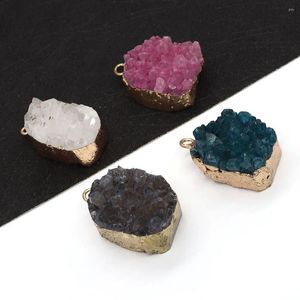 Naszyjniki wisiorek naturalny kamień kryształowy owalny nieregularny 15-33 mm urok Making DIY Naszyjne kolczyki biżuterii butikowe akcesoria