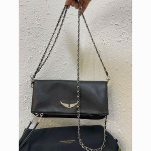 패션 디자이너 여성 가방 여성 Zadig et Voltaire 숄더백 빈티지 볼소 핸드백 지갑 진정한 가죽 크로스 바디 체인