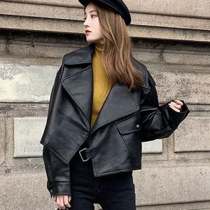 Frauen Jacken 2023 Frühling Herbst Frauen PU Bomber Mode Weiß Damen Mäntel Streatwear Hauchhülse Weibliche Lederjacke Mantel