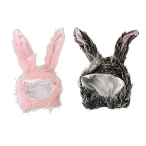 Cappellini con orecchie a sfera Cappello in peluche caldo Pasqua morbido regolabile Costume copricapo copricapo per costumi in maschera Bomboniere Halloween Donna