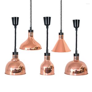 Dinnerware Sets Heat Lamp 250W Electric Preservation Pendant Light Adjustable Kitchen Fixtures Restaurant Hanging Lights