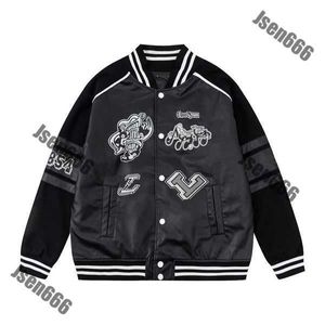 Varsity-Jacke, Designer-Bikerjacke, Baseball-Uni-Jacke, Herrenjacken für Herren, Buchstaben-Nähte, Stickerei, Herbst und Winter, lockerer Freizeitmantel, 76 KK