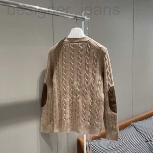 Women's Sweaters designer commuting fashion temperament age reducing embroidery triumphal arch Fried Dough Twists V-neck knitting cardigan KO8U