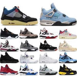 Casual 2021 Męskie buty do koszykówki 4s University Blue Taupe Haze Fire Red Guava Ice Black Cat Og Bred Mens Treakers Sports Sneakers