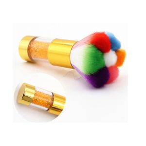 Colorful Soft Nail Cleaning Brush Nail Art For UV Gel Nail Dust Cleaner Brush Manicure Pedicure Tool Accessories BJ