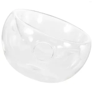 Skålar transparent salladskål efterrätt bricka glas torr is bordsvarhållare hushåll leverans godis frukt hög borosilikat stans