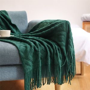 Blankets Home el Bettwäsche aus reiner Baumwolle, Büro, Sofa, gestrickt, Decke mit Quaste, Wandteppich für Bett, Flugzeug, Reise, Dekoration, Decken 230414
