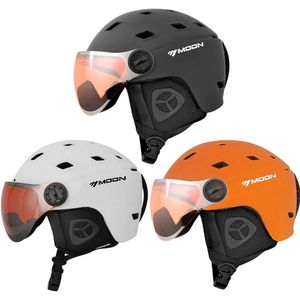 Caschi da sci Casco da sci Casco per sport sulla neve Casco da sci leggero integrato Casco protettivo da sci regolabile con occhiali per uomo donna 231114