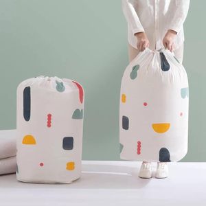 Storage Bags Geometry Laundry Bag Clothes Blanket Bed Quilt Cover Transparent Box Large Toys Basket ContainerStorage BagsStorage
