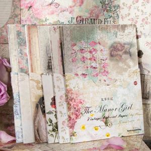 30pcs/lot Memo Pads Material Paper Vintage Maiden Of The Manor Journal Scrapbooking Card Background Decoration