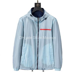 2023 Designer Reversível Masculino Tripulação Jaquetas Com Capuz Leve Zip Up Hoodie com Bolso Blusão Casaco Outono Casual Jaqueta Bomber para Homens